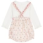 Baby Girls Ivory & Pink Floral Babysuit Set, 1, hi-res