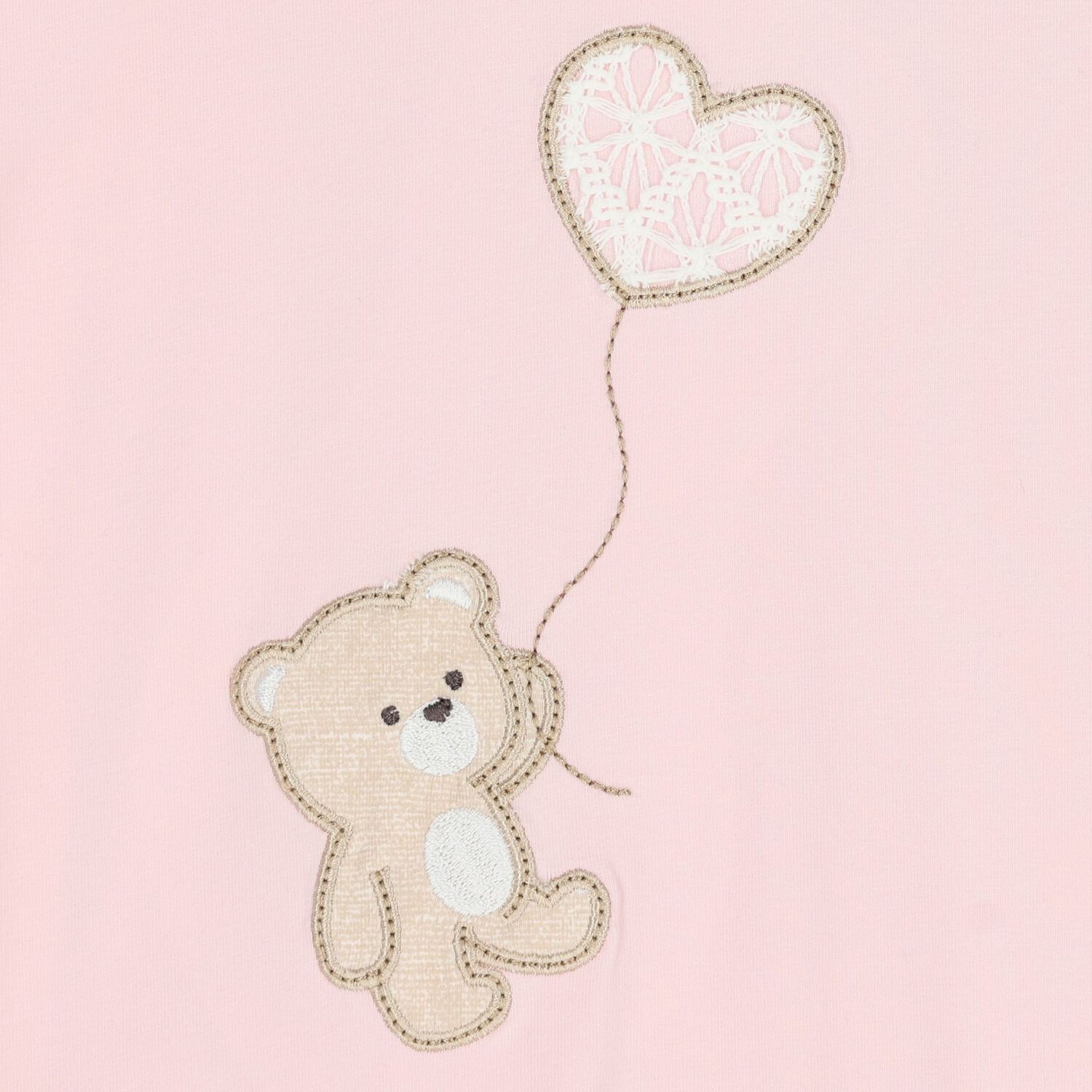 Baby Girls Pink Teddy Bear Babygrow, 2, hi-res