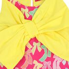 Girls Pink & Yellow Bow Dress, 1, hi-res