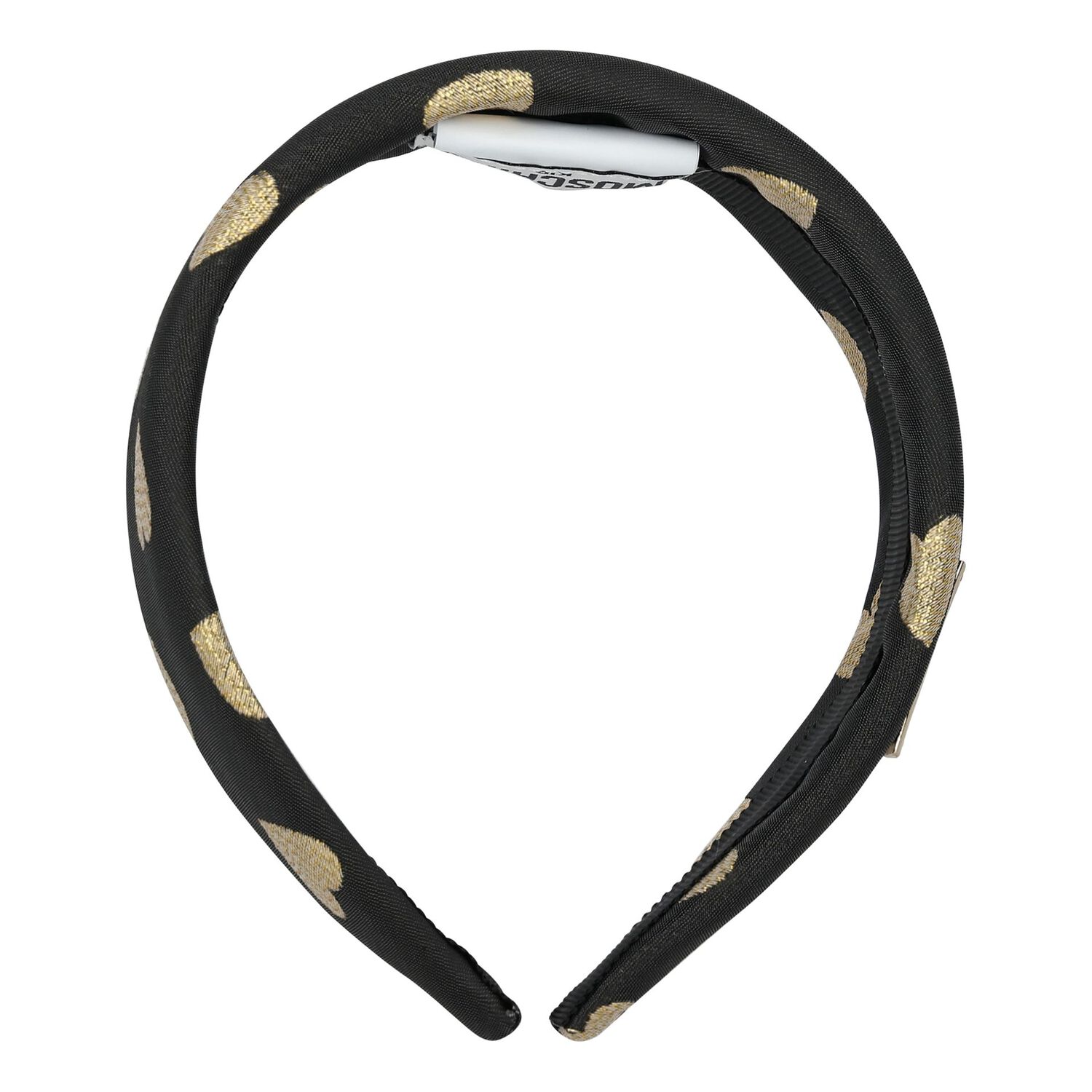Girls Black & Gold Hearts Headband, 1, hi-res image number null