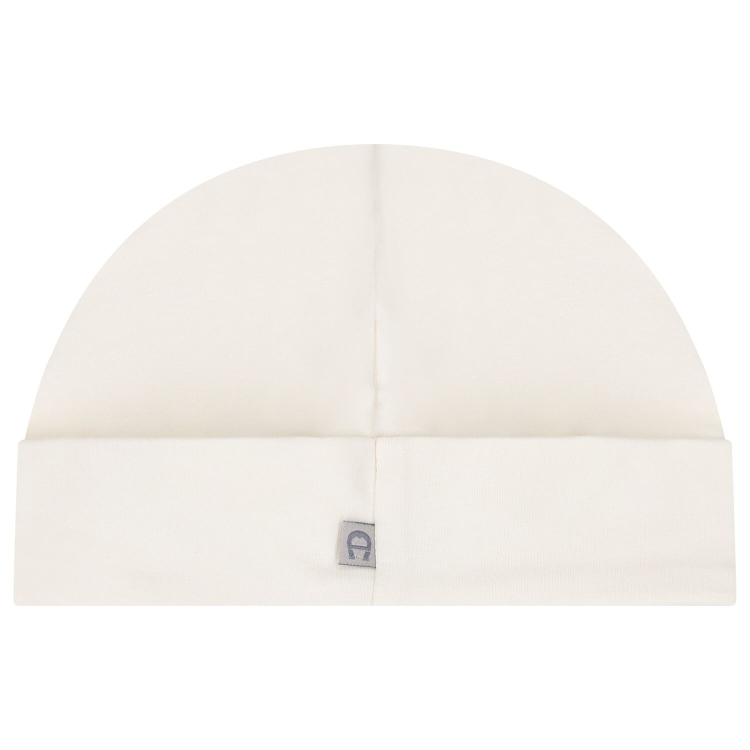 Ivory Embroidered Logo Baby Hat, 1, hi-res