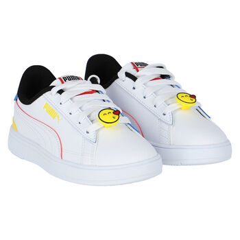 Boys White Serve Pro Smile World PS Trainers