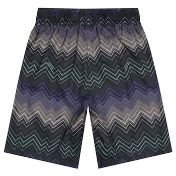 Boys Multi-Coloured Zig Zag Swim Shorts
