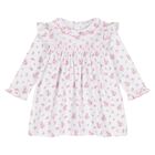 Baby Girls White & Pink Roses & Blooms Dress Set, 1, hi-res