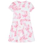 Girls White & Pink Logo Dress, 1, hi-res