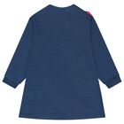 طقم فستان بطبعة قلب باللون الأزرق والوردي للفتيات, 1, hi-res