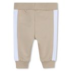 Baby Boys Beige Logo Hooded Tracksuit Gift Set, 1, hi-res