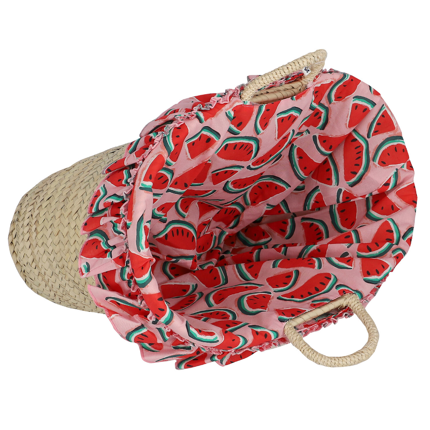 حقيبة بنات قش باللون البيج, 1, hi-res