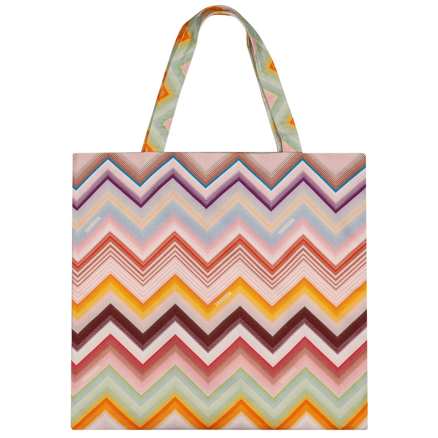 Girls Multi-Coloured Logo Zig Zag Tote Bag, 1, hi-res