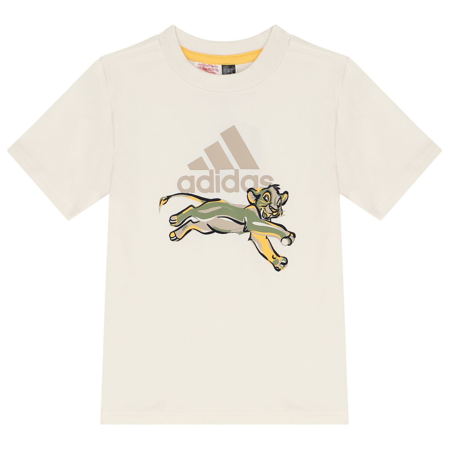 تيشيرت بالشعار باللون البيج, 1, hi-res