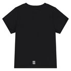 Younger Boys Black Logo T-Shirt, 1, hi-res