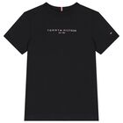 مجموعة شورت بشعار أسود للأولاد, 1, hi-res