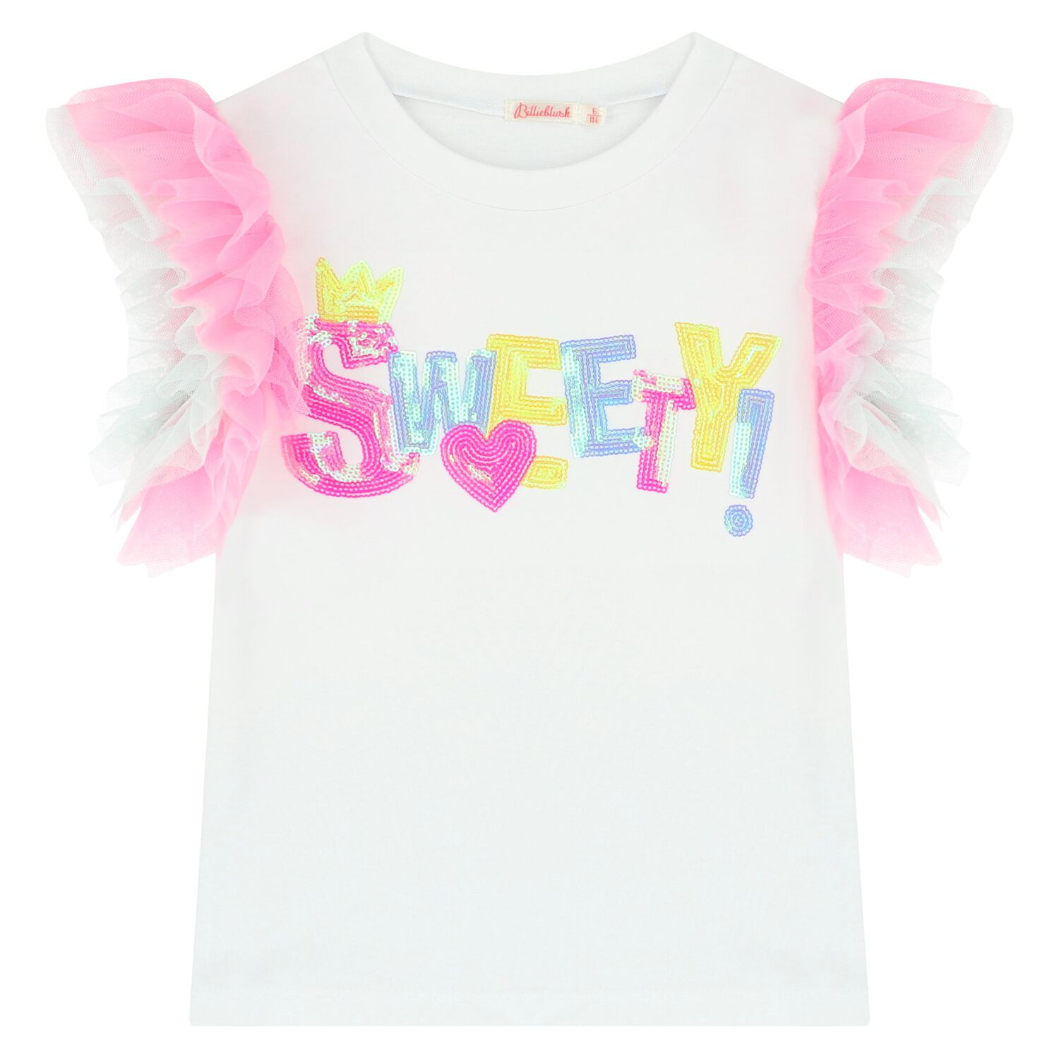 توب بنات مكشكش باللون الأبيض, 1, hi-res