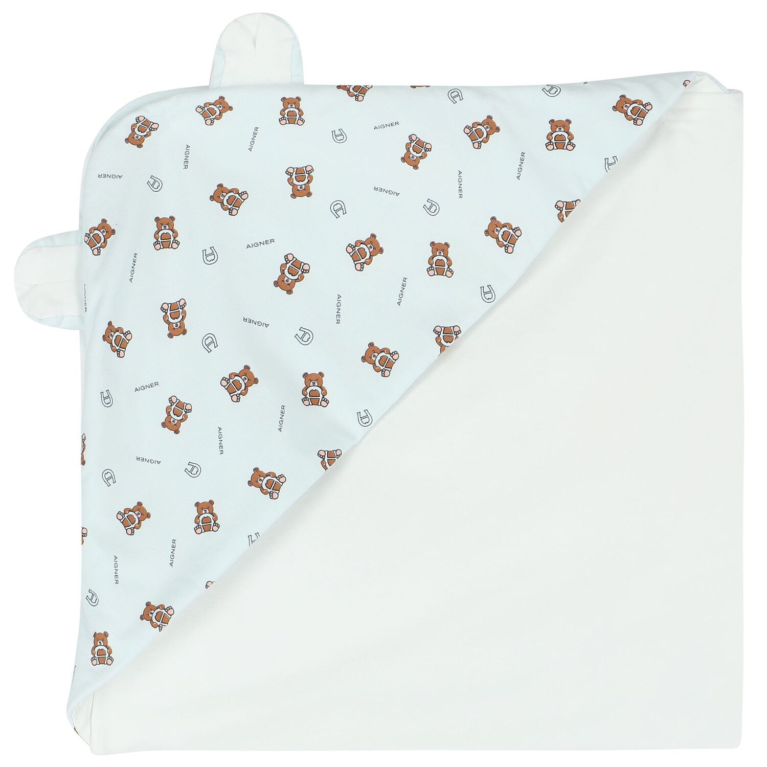 Baby Boys White & Blue Logo Babygrow Set, 1, hi-res