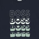 Boys Navy Blue Logo T-Shirt, 4, hi-res