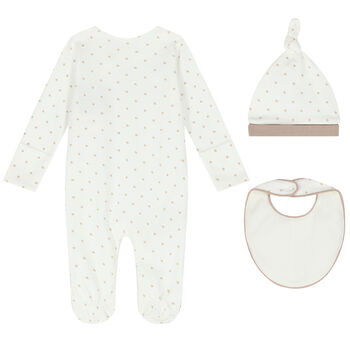 Baby Boys Ivory Babygrow Gift Set