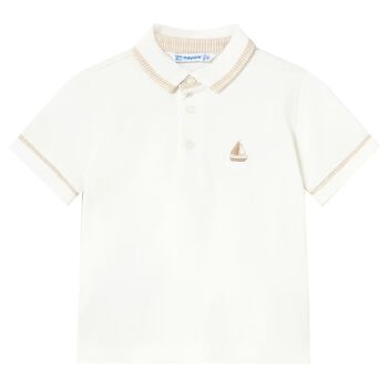 Younger Boys Ivory Boat Polo Shirt