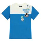 طقم شورت أولاد باللون العاجى والأزرق, 1, hi-res