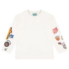 Boys Ivory Logo Long Sleeve Top, 1, hi-res