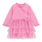 Baby Girls Pink Tulle Dress Set, 1, hi-res