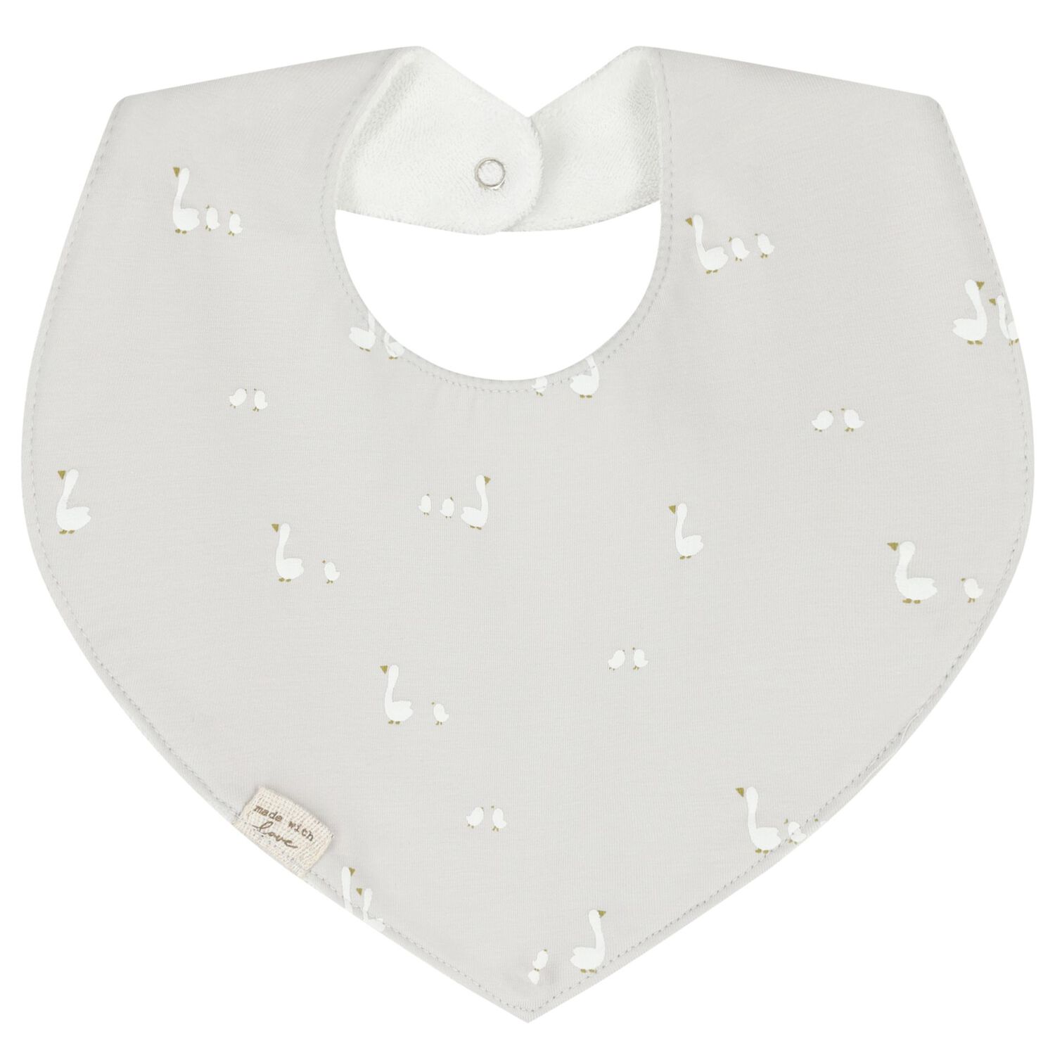 White & Grey Baby Bibs ( 2-Pack ), 2, hi-res