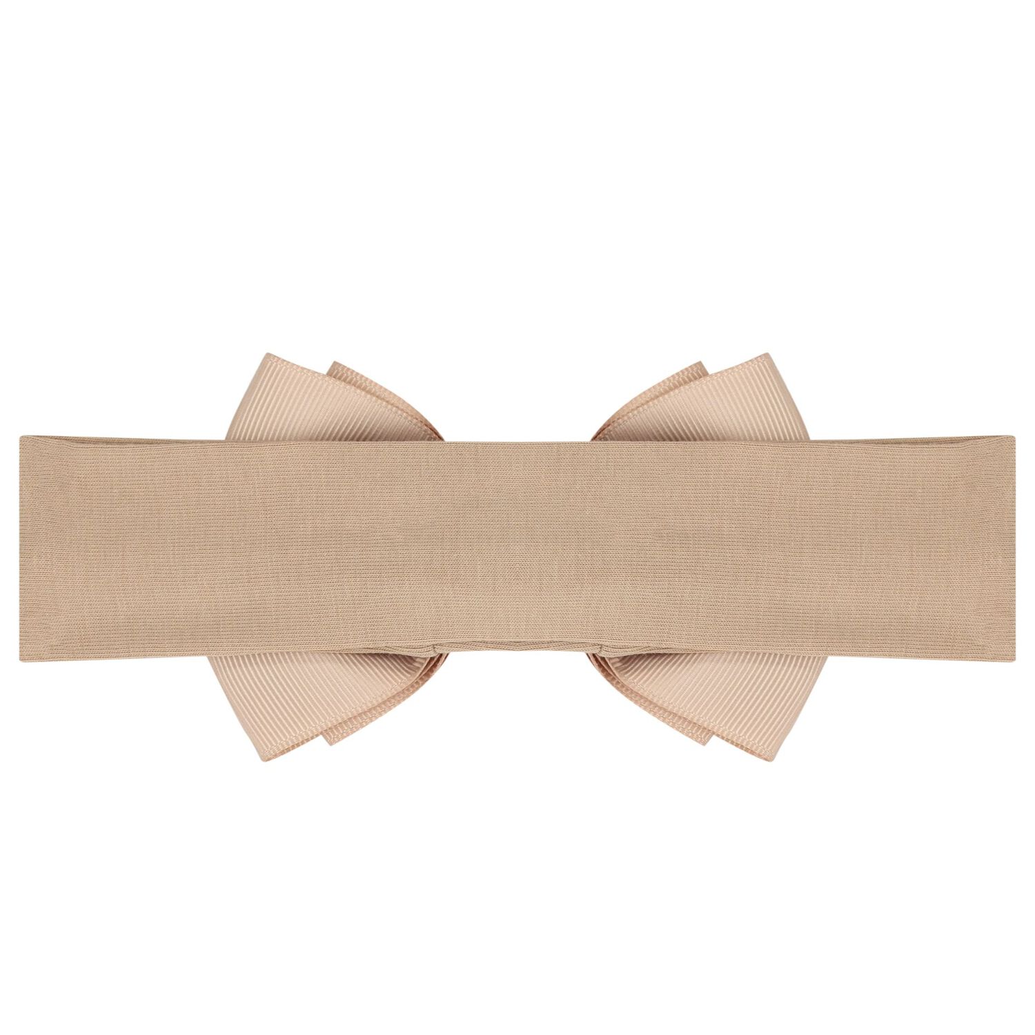 Baby Girls Beige Bow Headband, 1, hi-res