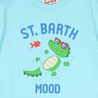 Boys Blue Crocodile Logo T-Shirt, 1, hi-res
