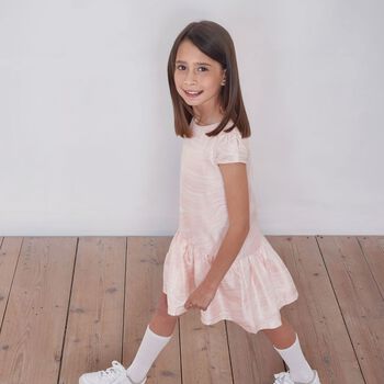 Girls Pink Logo Dress