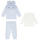 Baby Boys Blue Logo Tracksuit Set, 1, hi-res