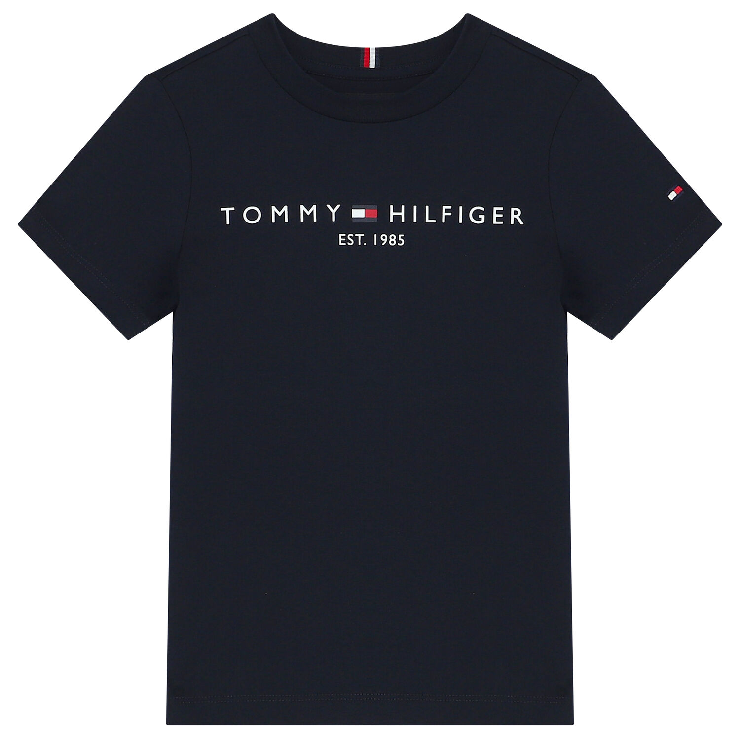 طقم شورت أولاد بالشعار باللون الكحلي, 1, hi-res