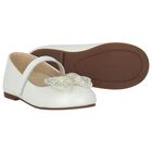 حذاء بنات باليرينا باللون العاجي, 1, hi-res