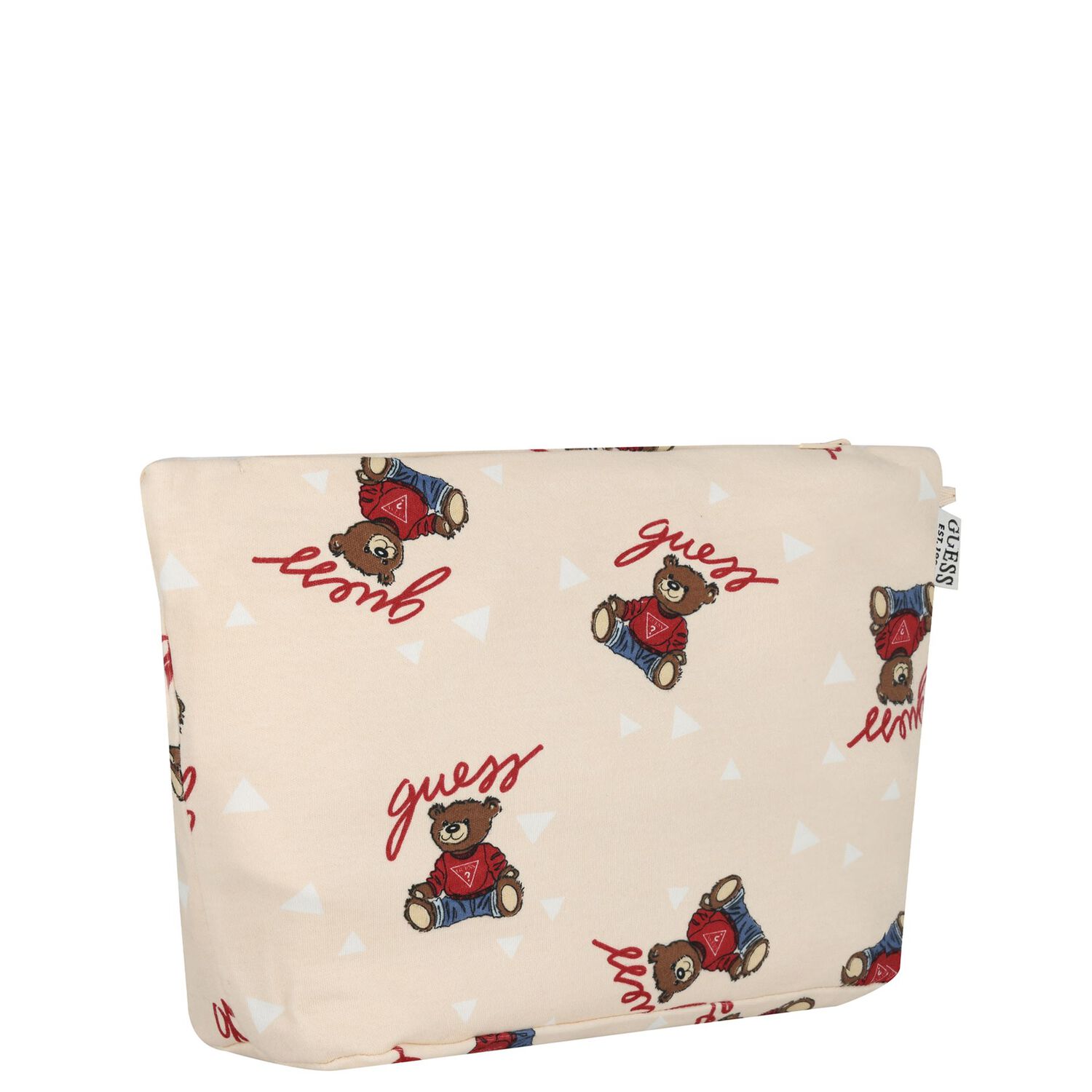 طقم ملابس أطفال بشعار دب تيدي باللونين بيج وأبيض, 4, hi-res