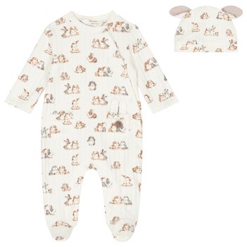 Ivory Bunny Babygrow Set