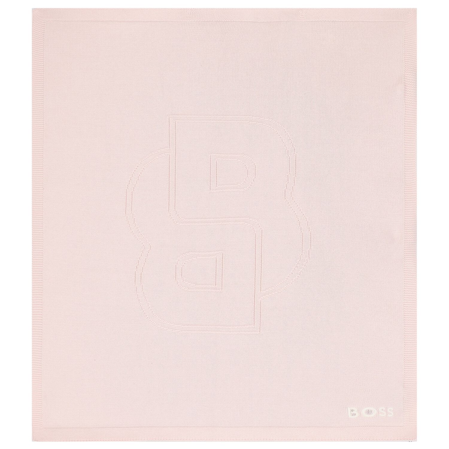 بطانية بنات منسوجة بالشعار باللون الوردي , 1, hi-res