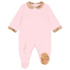 Baby Girls Pink & Beige Geo Map Babygrow Gift Set, 3, hi-res