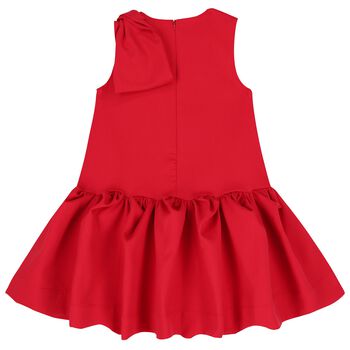 Girls Red Bow Dress