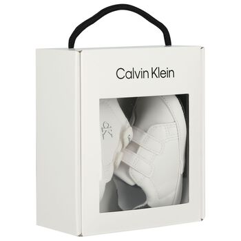 White Logo Baby Pre Walker Shoes