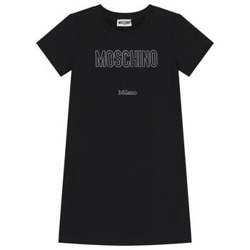 Girls Black Logo Dress