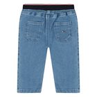 Younger Boys Blue Logo Denim Jeans, 2, hi-res