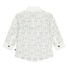 Younger Boys White Logo Shirt, 1, hi-res