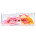 Girls Pink & Orange Poppy the Peach Swimming Goggles, 1, hi-res