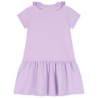 Girls Purple Logo Dress, 1, hi-res