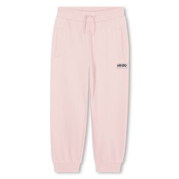 Girls Pink Logo Joggers