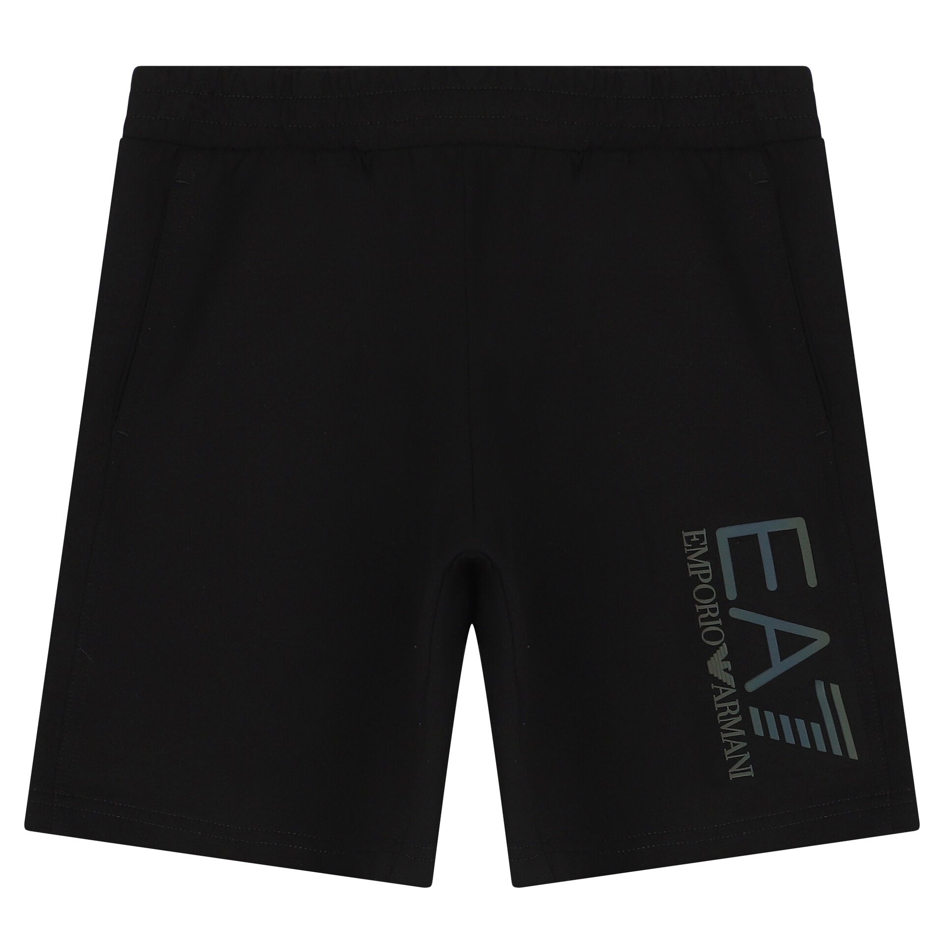 EA7 Emporio Armani Boys Black Logo Shorts Junior Couture QA