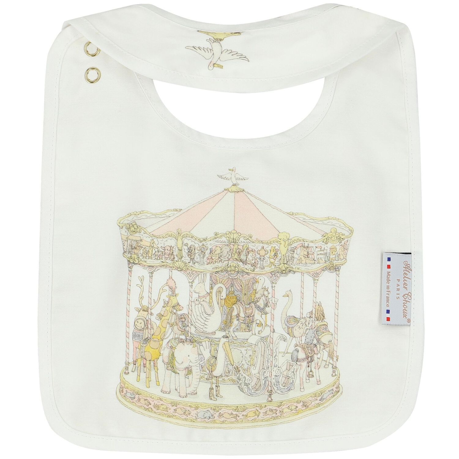 Baby Girls Ivory & Pink Carousel Babygrow Gift Set, 1, hi-res image number null