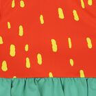 Younger Girls Red & Green Swimsuit, 1, hi-res