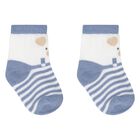 Baby Boys Blue & White Socks (4 Pack), 1, hi-res