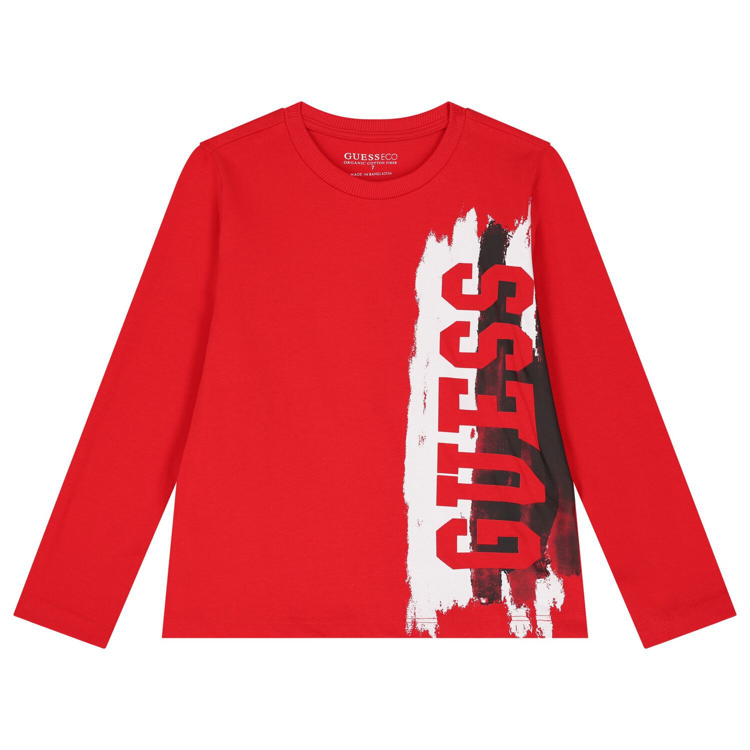 Boys Red Logo Long Sleeve Top, 2, hi-res image number null