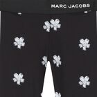 بنطال ضيق أسود مزين بالزهور للبنات, 1, hi-res