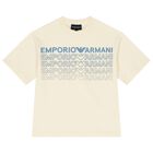 Boys Ivory Logo T-Shirt, 1, hi-res